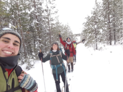 Fig. 3. Getting about in the field in early winter. Image credit: Alba Izaskun.